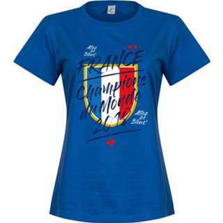 👉 Shirt m XL l royal blauw s XXL vrouwen Frankrijk Champion Du Monde Dames T-Shirt -Blauw - 5060612180991 5060612180984 5060612180977 5060612181004 5060612181011