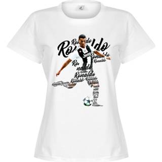 👉 Shirt wit vrouwen Ronaldo Script Dames T-Shirt -