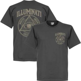 👉 Print T-shirt grijs Illuminati Pocket & Rug - Donkergrijs