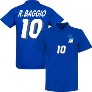 👉 Poloshirt blauw Italië 1994 Baggio No.10 Polo Shirt -