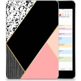 Roze zwart Apple iPad Mini 4 | 5 (2019) Back Cover Vormen 8720091803046