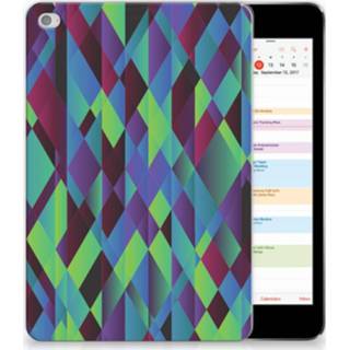 👉 Blauw donkergroen Apple iPad Mini 4 | 5 (2019) Back Cover Abstract Green Blue 8720091852662