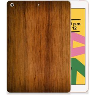 👉 Tablethoes silicone hout Apple iPad 10.2 (2019) Tablet Hoes Donker 8720091898950