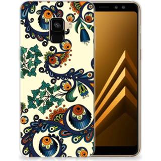 👉 Samsung Galaxy A8 (2018) TPU Hoesje Design Barok Flower 8718894637081