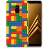 👉 Houten blok Samsung Galaxy A8 (2018) TPU Hoesje Design Blokken 8718894603925