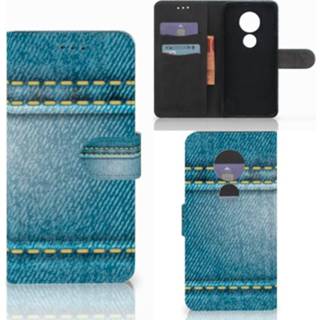 👉 Portemonnee Motorola Moto E5 Play Wallet Case met Pasjes Jeans 8718894805459