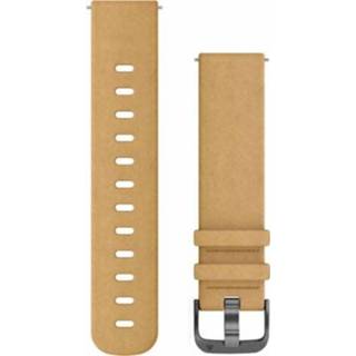 👉 Garmin horlogeband Watch Strap 20MM. Suede Lichtbruin