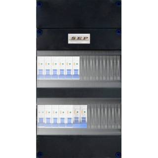 👉 Groepenkast SEP 10 aardlekautomaten B16 30mA + kookgroep aardlekautomaat 2 rijen 1f 8718959012921