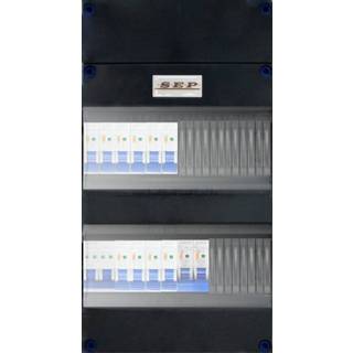👉 Groepenkast SEP 10 aardlekautomaten B16 30mA + kookgroep aardlekautomaat 400V 8718959013300