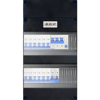 👉 Groepenkast SEP 11 aardlekautomaten B16 30mA + kookgroep aardlekautomaat 400V 8718959013348