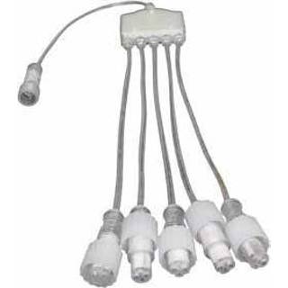 👉 Kerstverlichting transparant PS36 5 weg verdeler voor IP65