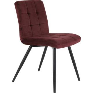 👉 Eetkamerstoel bordeaux textiel Light & Living 'Olive', velvet