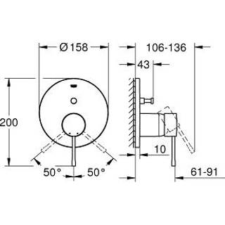 👉 Grohe Essence afdekset bad warm sunset 4005176465550