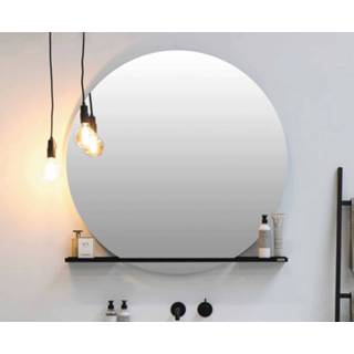 👉 Spiegel Riverdale rond op frame met indirecte led rondom en touch schakelaar - alu xmm (bxd)