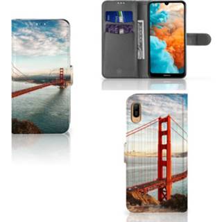 👉 Flipcover Huawei Y6 (2019) Flip Cover Golden Gate Bridge 8720091528826