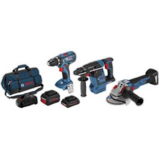 👉 Haakse slijper Bosch Professional 3 tlg. Profi-Set 18V Accuschroefboormachine, Accuboorhamer, 18 V Li-ion 4059952506838