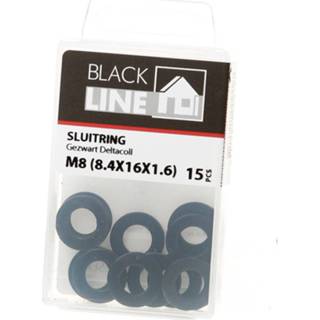 👉 Sluit ring staal zwart DIN Sluitring din125-A M8 Verpakt per 15 stuks 8712811009227