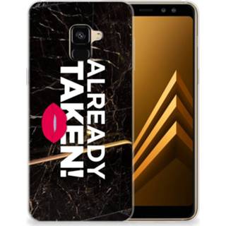 Siliconen hoesje zwart Samsung Galaxy A8 Plus (2018) met naam Already Taken Black 8720091599802