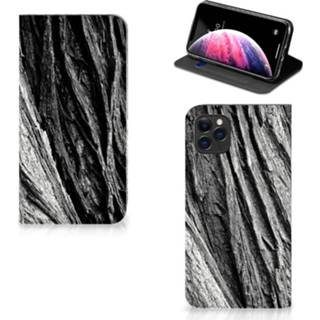 👉 Portemonnee grijs Book Wallet Case Apple iPhone 11 Pro Max Boomschors 8720091672673
