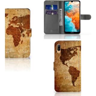 👉 Flipcover Huawei Y6 (2019) Flip Cover Wereldkaart 8720091343832