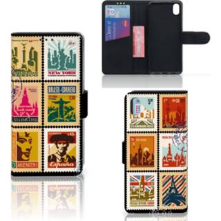 👉 Flipcover Xiaomi Redmi 7A Flip Cover Postzegels 8720091441538