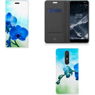 👉 Nokia 5.1 (2018) Smart Cover Orchidee Blauw - Cadeau voor je Moeder