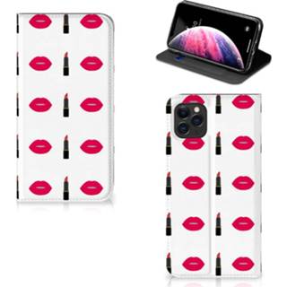 👉 Lippenstift Apple iPhone 11 Pro Max Hoesje met Magneet Lipstick Kiss 8720091938953