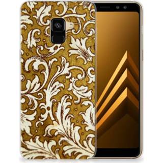 👉 Siliconen hoesje goud Samsung Galaxy A8 Plus (2018) Barok 8720091939516