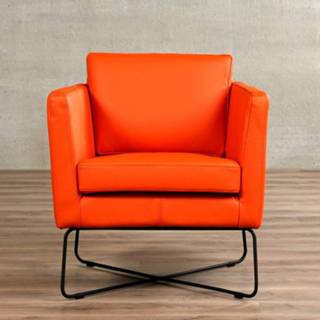 👉 Leren fauteuil oranje leer Crossover - Toledo Orange