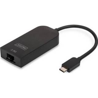 👉 Netwerkadapter Digitus USB-C, Netwerk Adapter [1x USB-C stekker - 1x RJ45-bus] DN-3025 Incl. RJ45-bus, Met USB 4016032456469