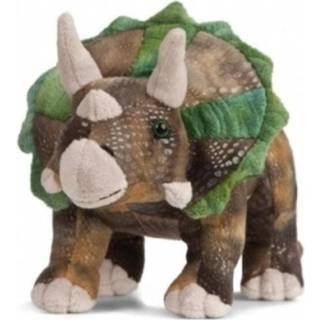 👉 Dinosaurus active kinderen bruin pluche polyester Triceratops knuffel 24 cm speelgoed