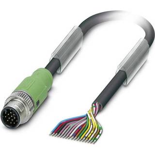 👉 Actuator Phoenix Contact 1555279 Sensor/actuator connector, geassembleerd M12 Stekker, recht 3 m Aantal polen: 17 1 stuks 4046356176552