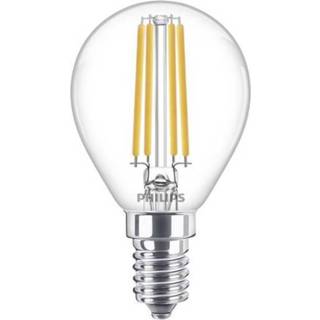 👉 Philips LED-lamp Energielabel: A++ (A++ - E) E14 Kogel 6.5 W = 60 W Warmwit (Ã x l) 4.5 cm x 4.5 cm Niet dimbaar 1 stuks