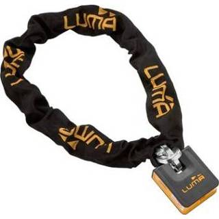 👉 Kettingslot zwart oranje active + hangslot ART 3-sterren 120cm Luma Escudo 38 chain