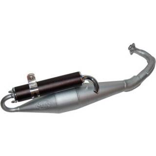 👉 Uitlaat zwart chroom active compleet rev. Peugeot Buxy Speedake Speedfight Vivacity Zenith mat Laser X-Pro 86.6002.cb=op