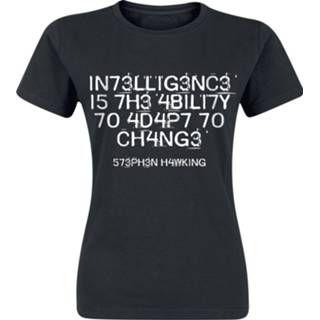👉 Sprüche - Intelligence Is The Ability To Adapt To Change - T-shirt - Vrouwen - zwart