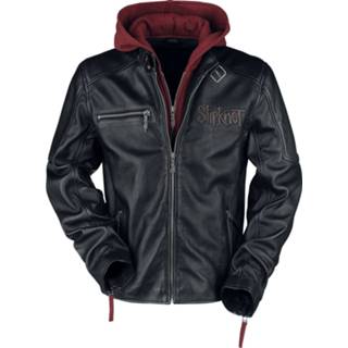 👉 Lederen jas zwart rood Slipknot EMP Signature Collection zwart-rood