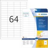 👉 Etiket wit papier Herma 4226 Etiketten (A4) 48.3 x 16.9 mm Papier, mat 1600 stuks Permanent Correctie-etiketten 4008705042260