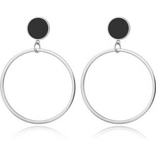 👉 Zilver vrouwen Cilla Jewels Cirkelvormige Damesoorbellen met Gekleurde Pin 8720088558294