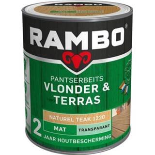 👉 Transparant teak Rambo Pantserbeits Vlonder & Terras Mat - 1 liter Naturel