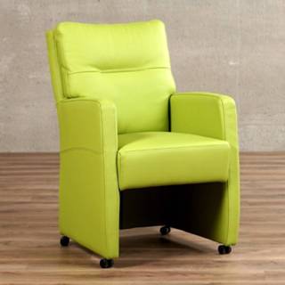 👉 Keuken stoel leer groen groene Leren eetkamerfauteuil sharp, leer, keukenstoelen 8719128963495