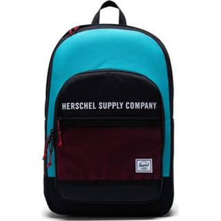 👉 Rugzak zwart blauw nylon kaine multicolor Herschel Black/Tile Blue/Raspberry Sorbet 828432337934