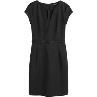 👉 Jurk little black dresses mannen zwart Mango met ceintuur 8445035546000