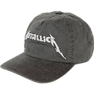 👉 Baseball cap zwart Metallica Glitch Logo - Washed Dad zwart-used look 5056187718806