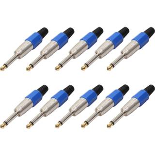 👉 Microfoon 10 PC's 6.35 Gold-plating Mono Audio Plug