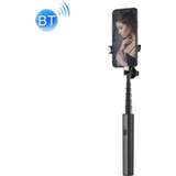 👉 Zwart CYKE P9 Universele uitrekbare verborgen draadloze Bluetooth-selfie-stick uitéén stuk (zwart)