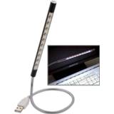 👉 Ledlamp zwart Draagbare ultra heldere, 10-LED USB LED-lamp (zwart)