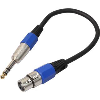 👉 Microfoon mannen 30 cm XLR 3-pins female naar 1/4 inch (6,35 mm) mannelijke plug stereo TRS audio snoer kabel