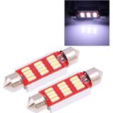 👉 Autolamp wit SMD active 2 STKS 41mm 3.5W 180LM Licht 12 LED 4014 CANBUS Kentekenverlichting 6922277198607
