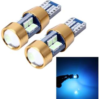 👉 Ledlamp blauw 2 STKS T10 3W Foutvrij Car Clearance Light met 19 SMD-3030 LED-lamp, DC 12V (Ice Blue Light)